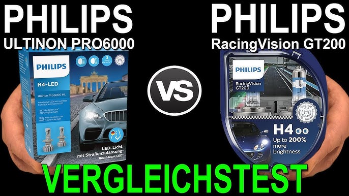 philips racingvision gt200 h7 vs led Txvso8 360° h7 