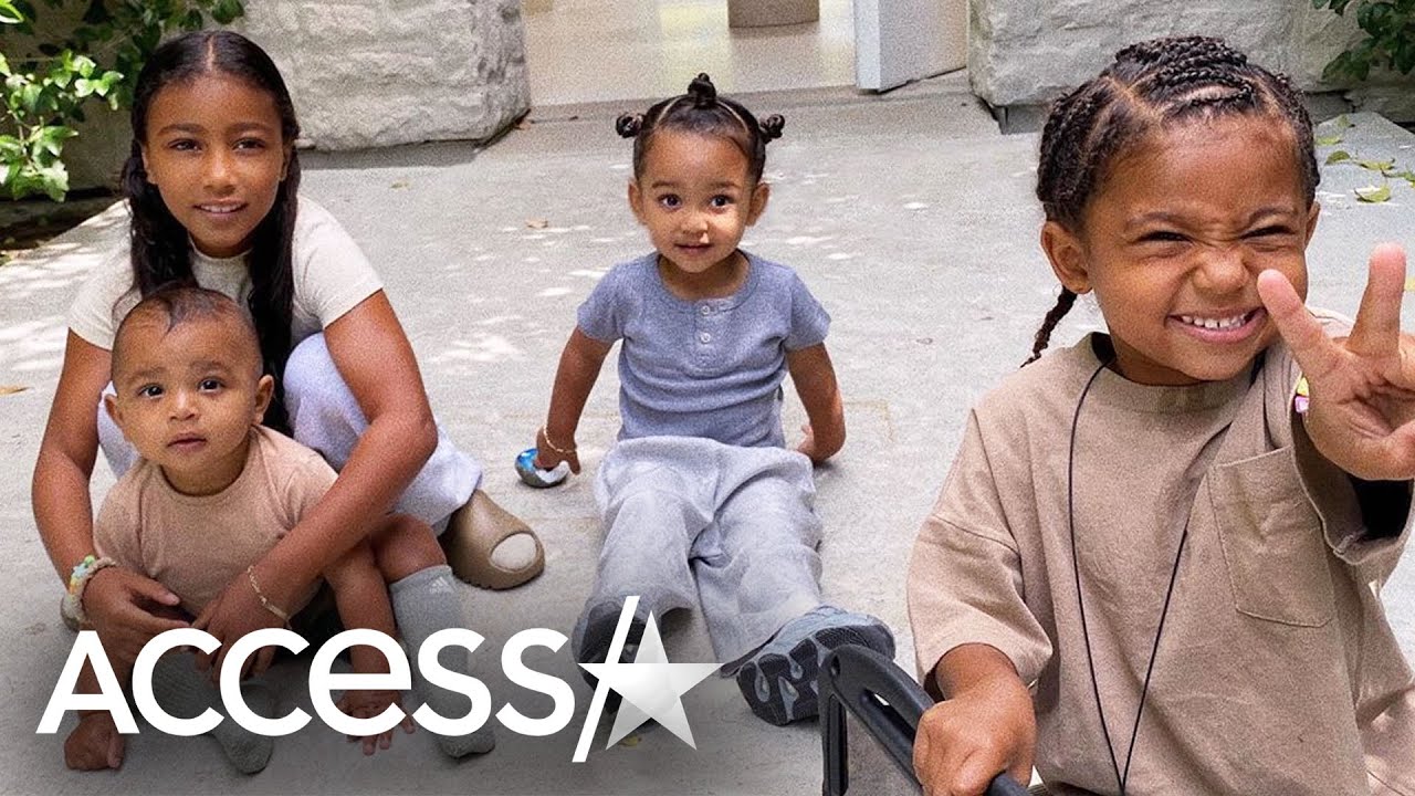 Kim Kardashian Shares Rare Photo Of 4 Kids Posing Together