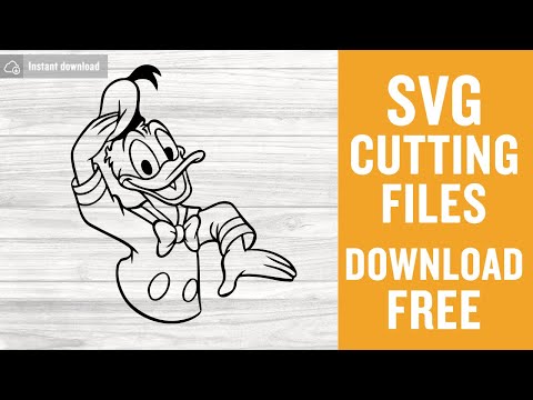 Donald Duck Outline Svg Free Cutting Files for Scan n Cut Instant Download