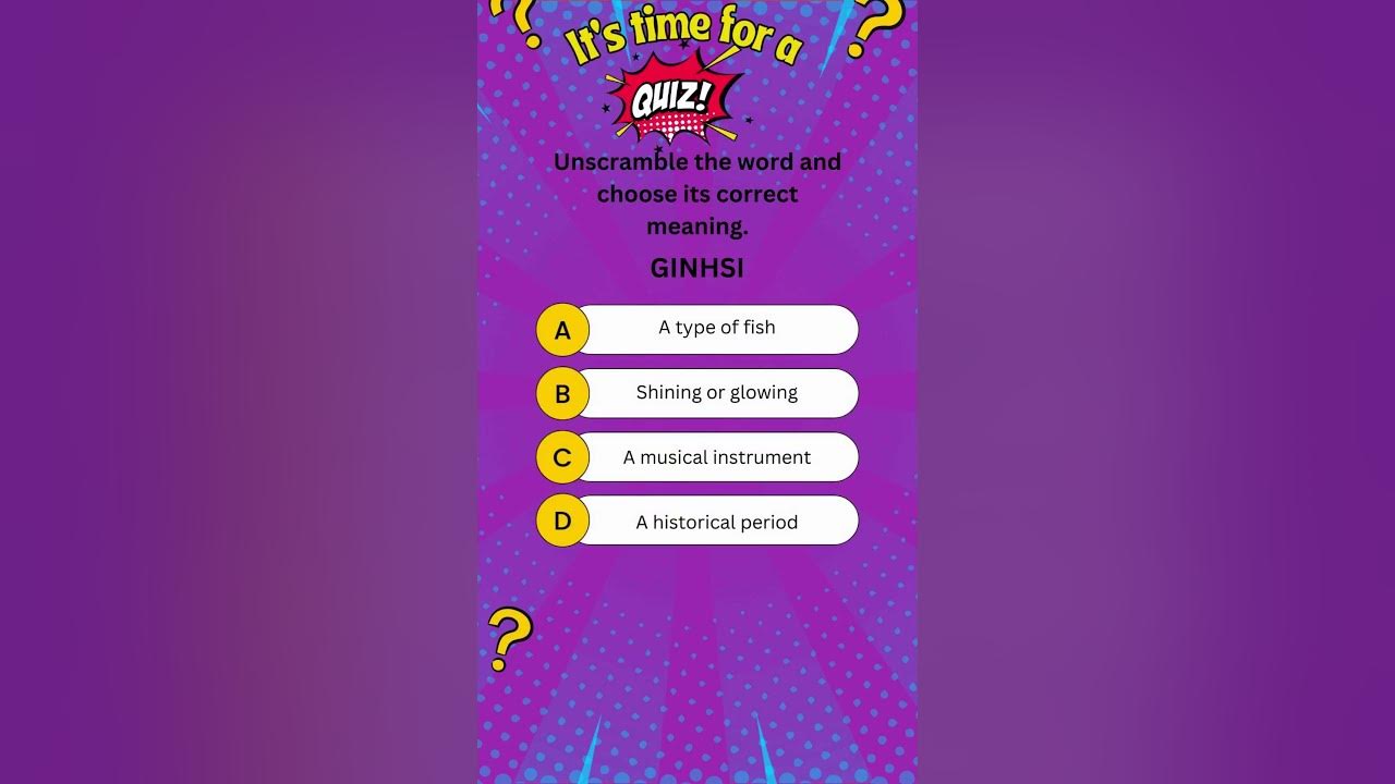 Unleash Your Word Power with this Addictive Scrambled Words Quiz YouTube
