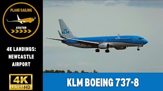 4K Landing @ Newcastle Airport - KLM - PH-BXF - Boeing 737-8K2 screenshot 2
