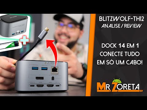 😱Dock 14 em 1! Conecte TUDO ao seu Notebook ou Smartphone com 1 cabo! (+ SSD) - Muito Completa!