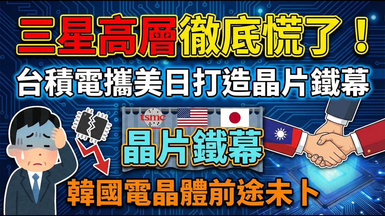 三星高層徹底慌了！台積電攜美日打造晶片鐵幕，韓國電晶體前途未卜！