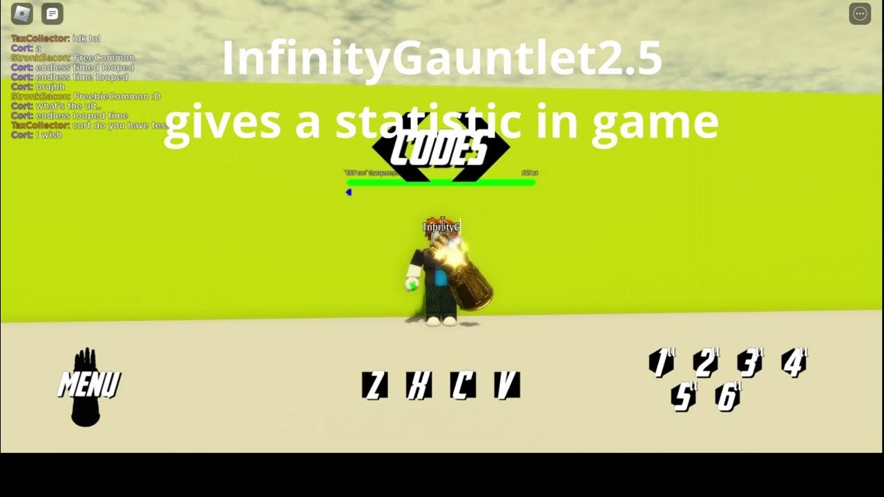 Infinity Gauntlet ROBLOX [Codes showcase/tutorial] YouTube