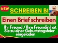 DTZ GAST B1 Einen Brief schreiben /  Einladung zu einer Geburtstagsfeier Deutschprüfung B1 NEU
