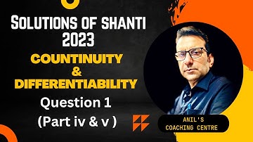 ANSWERS OF SHANTI GUESS PAPER  2023 [ MATHS ] Q1 PART IV &V