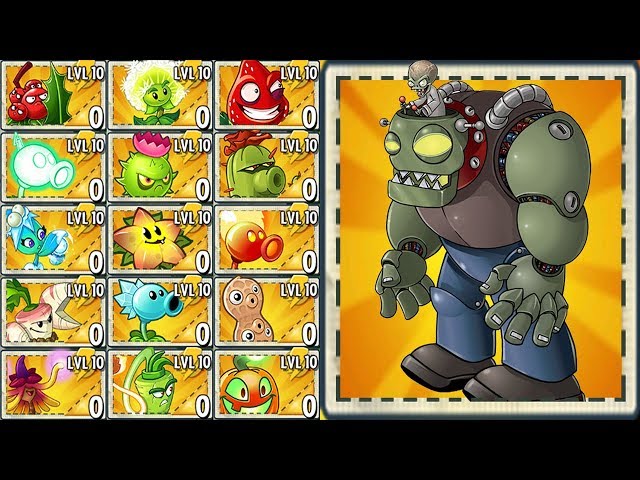 Plants vs Zombies 2 Final Boss - All Premium Plants Power-Up! vs All  Zomboss Fight 