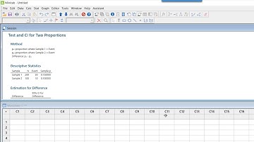 Minitab 18 - Two Proportions Test