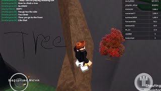 How to climb a tree 🌳 (ROBLOX SHOUTING SIMULATOR)🙀