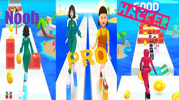 Noob vs Pro vs Hacker Dancing Race with music