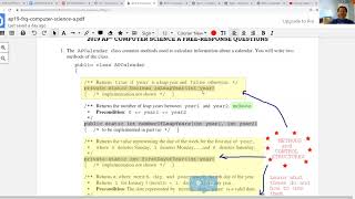 2019 APCS FRQ #1
