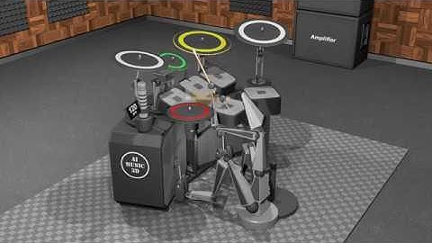 Crazy robot drummer solo