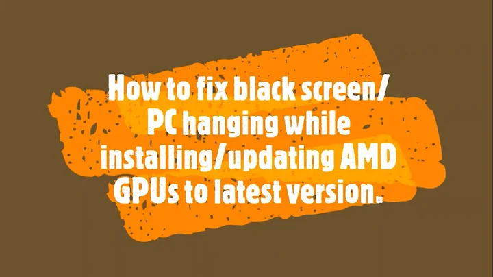 How to fix black screen/PC hanging while installing/updating AMD GPUs | 2021 | AMD R7 M265