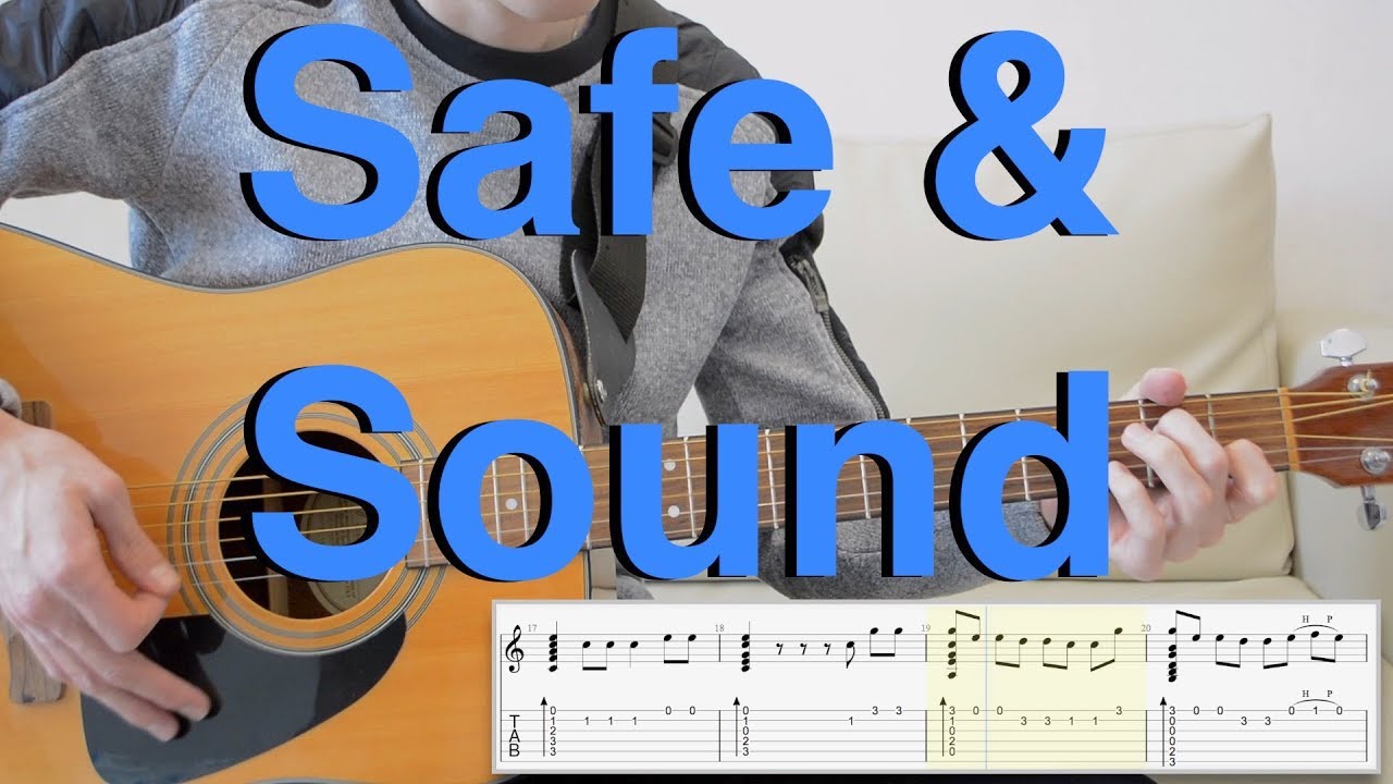 Capital Cities - Safe & Sound (fingerstyle, acoustic guitar, tabs) - YouTube