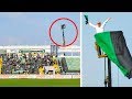 Crazy Football Fan got Banned from the team stadium. Look what he did to watch the game!