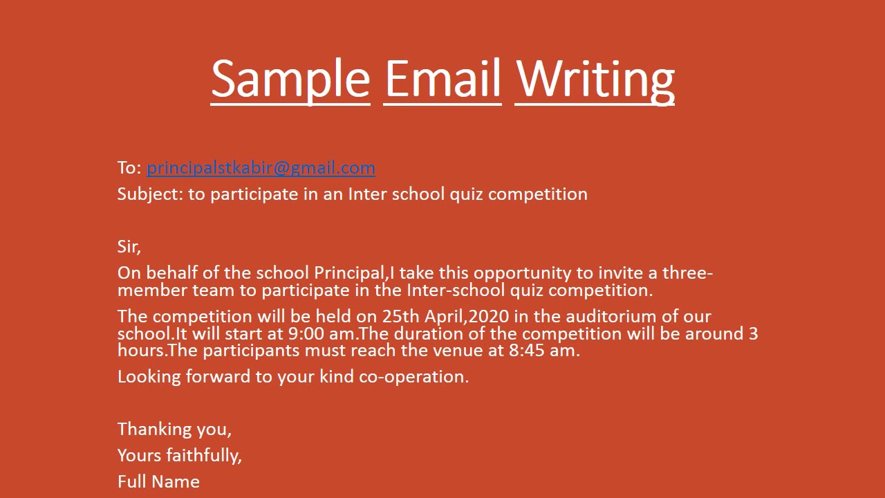 email writing youtube