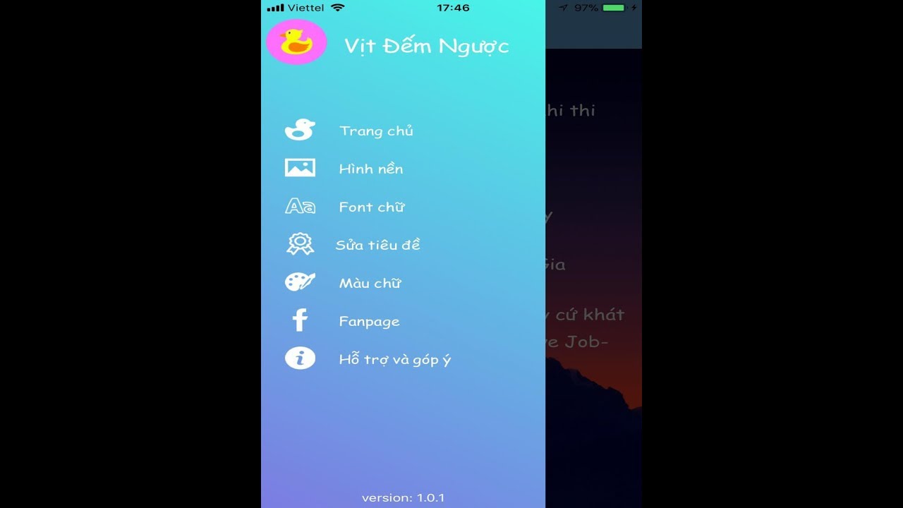 Hướng dẫn ứng dụng Vịt Đếm Ngược IOS Phiên bản 1.0.1 - youtube