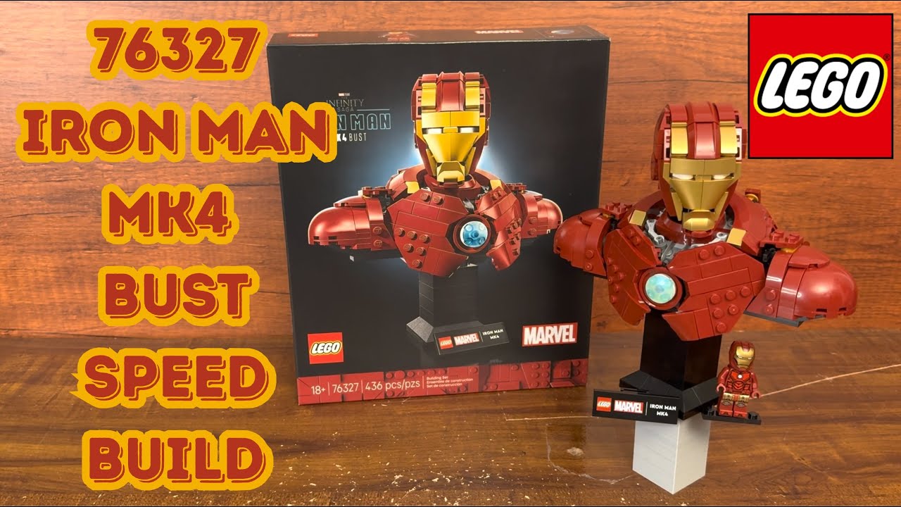 LEGO Marvel 76327 Iron Man MK4 Bust Time-lapse Speed Build