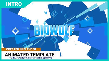 FREE Blender 2D Cartoon Intro Template #14 | Biowolf | 60fps