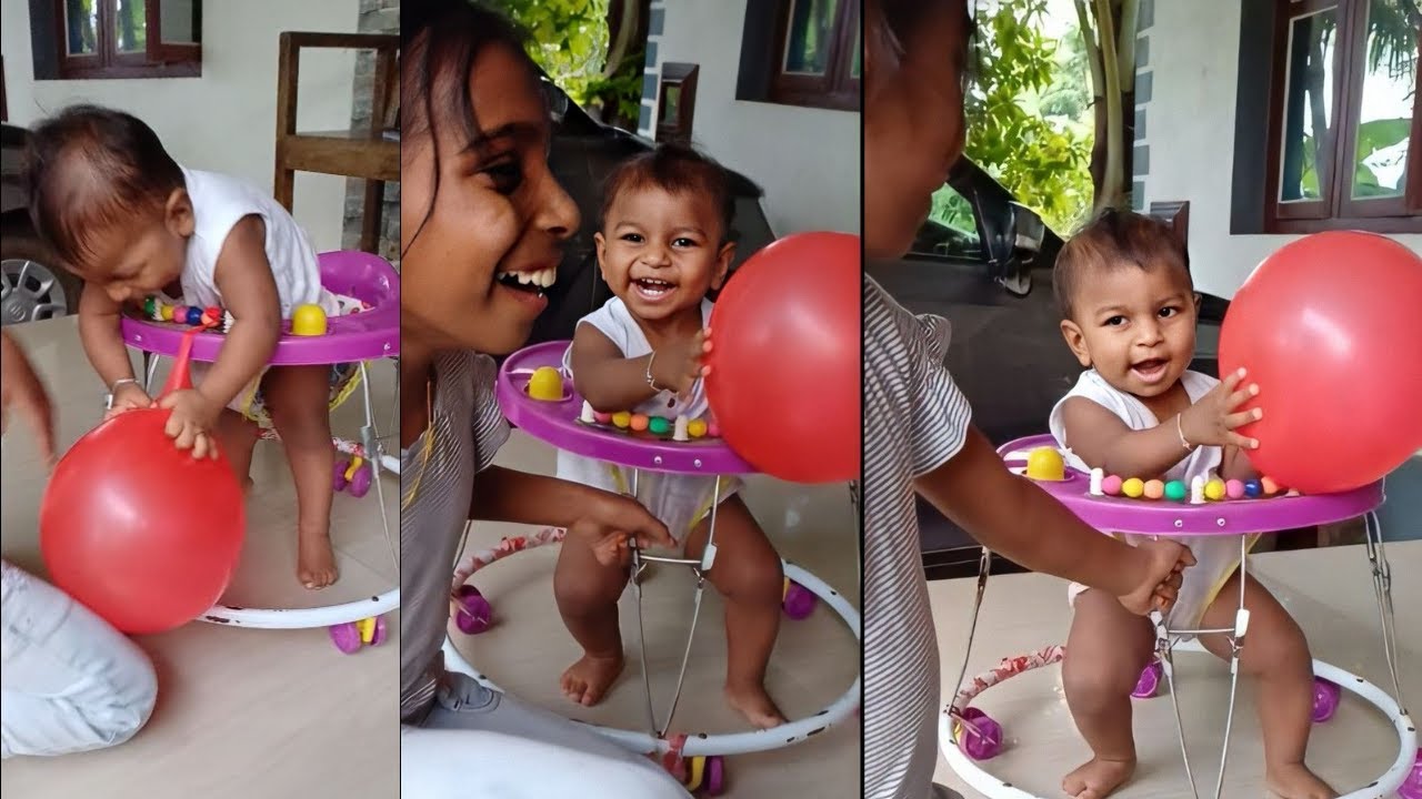 Precious Moment Between Sister and Baby Brother | Fight for Balloon ...