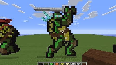 Minecraft Pixel Art: Leonardo From TMNT