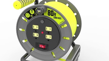 Masterplug 80ft professional cord reel