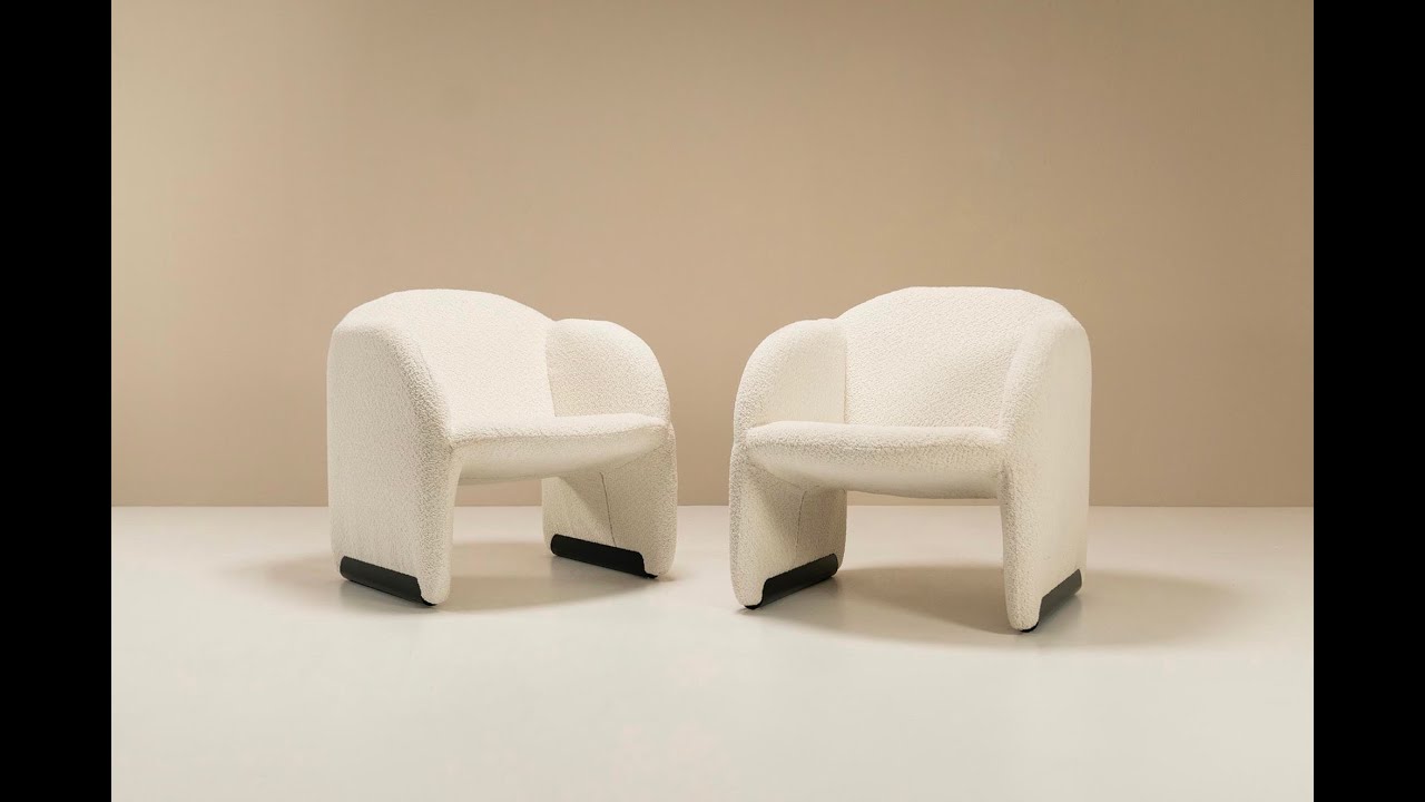 Set of Two Lounge Chairs, Model 'Ben', by Pierre Paulin for Artifort, the Netherlands 1990s