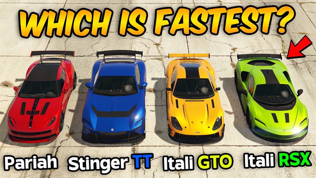 GTA 5 ONLINE - ITALI GTO STINGER TT VS ITALI GTO VS ITALI RSX VS PARIAH