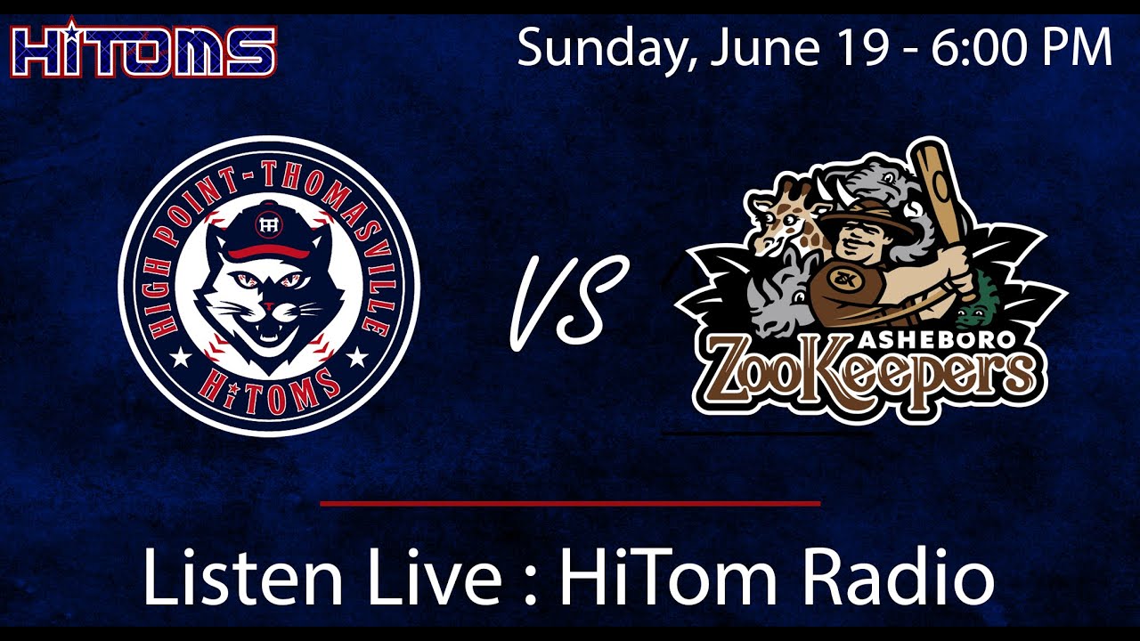 HPT HiToms vs Asheboro Zookeepers HiTom Radio June 19th, 2022 YouTube