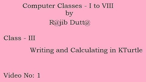 Writing and Calculating in KTurtle V1