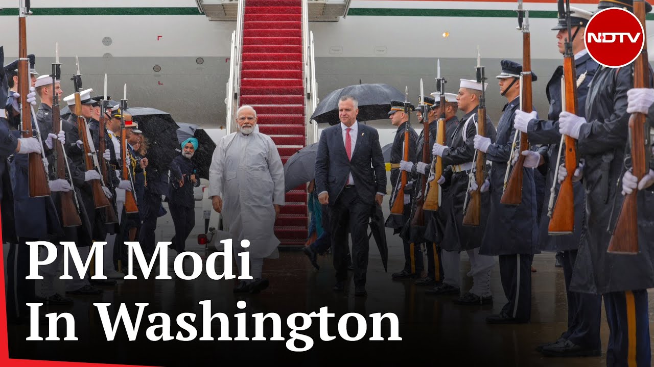 PM Modi Lands In Washington | PM Modi's Yoga Event At UN Sets World Record