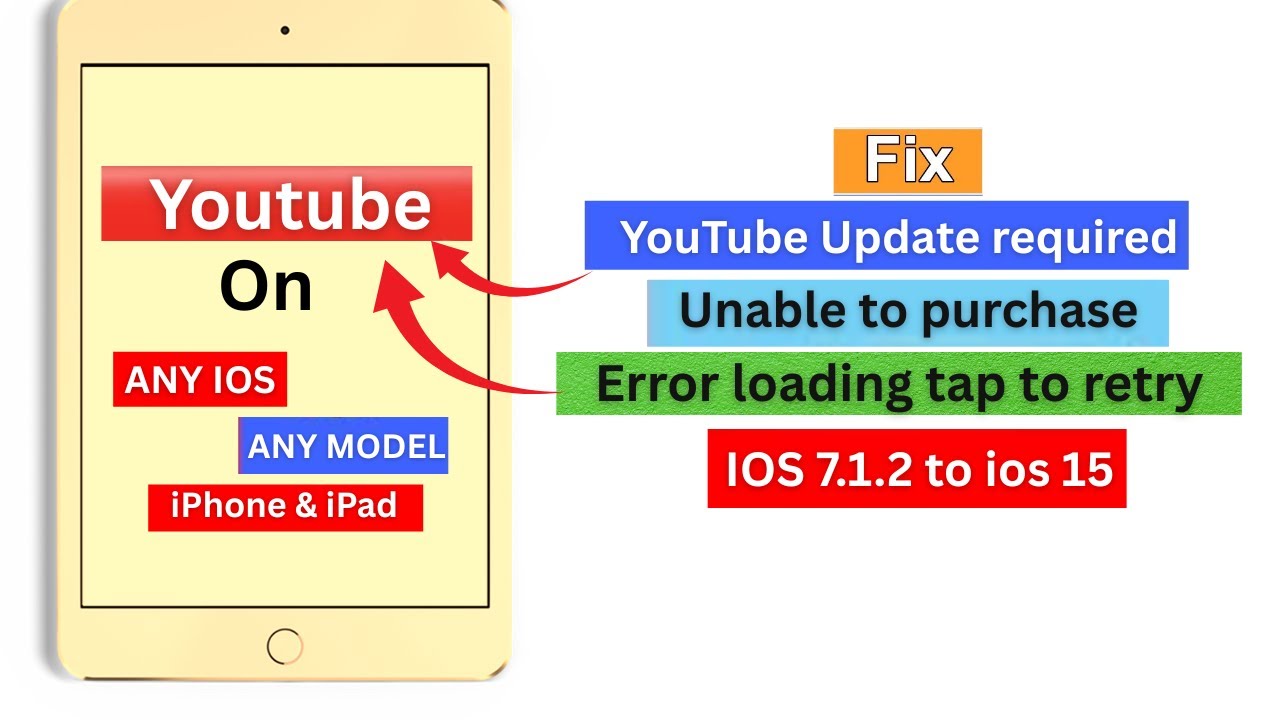 How to update Youtube on old iPad and iPhone | Fix YouTube app not working on iPad 2025
