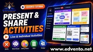 How to Present and Share Activities with Students in EdventoNet