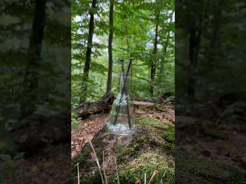 Survival Skills: Creative Idea with a Glass Bottle and Nails. #survival #outdoors #lifehacks