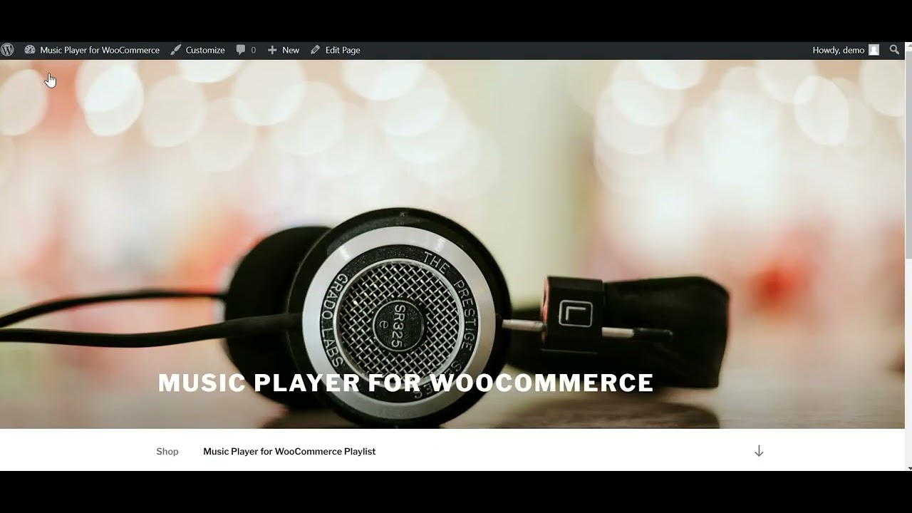 Music player for WooCommerce plugin, activate and configure the music ...
