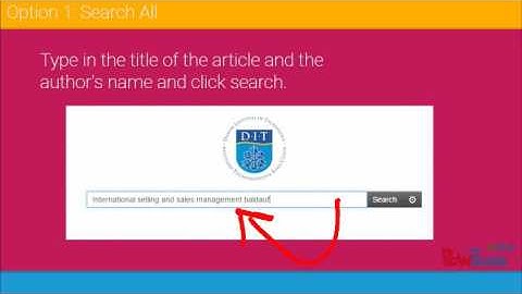 How to find a journal article from your reading list