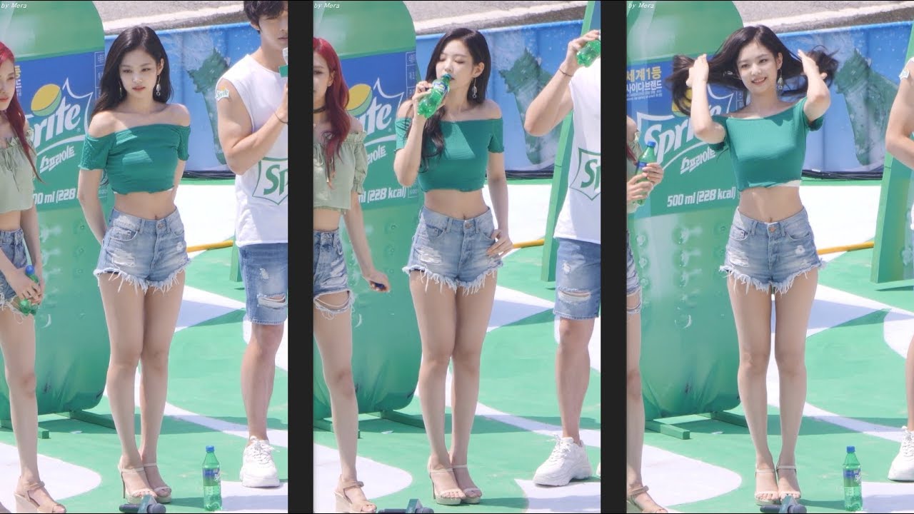 180721 블랙핑크 (BLACKPINK) 스프라이트모델 단체 포토타임+인터뷰  [제니] JENNIE 직캠 Fancam (워터밤 페스티벌) by Mera