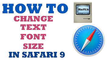 How To Change Text Font Size in Safari El Capitan