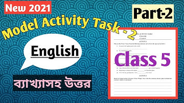 Model Activity Task Class 5 English  Part-2 | class 5 English model activity task part 2