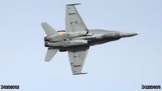 Canadian CF-18 Fighter Jet's False Canopy! (Slow Motion)