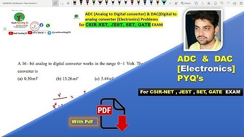 ADC & DAC ||Electronics PYQ