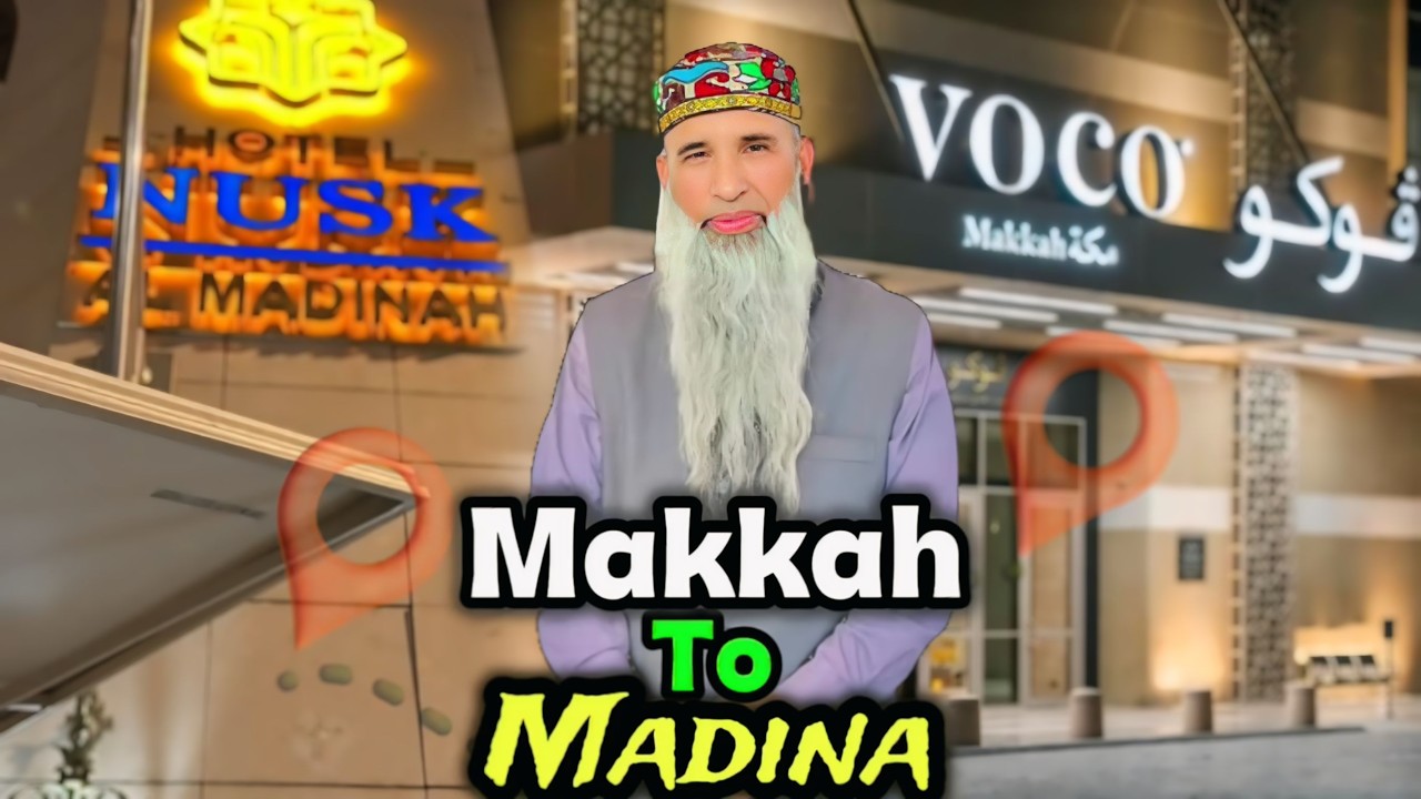 Makkah to Madina By Road journey 🥰 Makkah Voco Hotel to Nusk Al Madina Hotel | Mecca & Medina #live