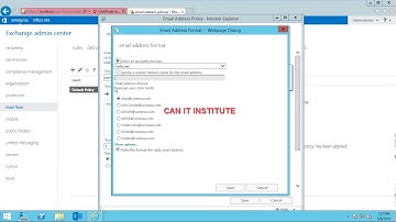 Email policy Exchange server 2016