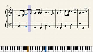 すうじの歌(保育用ピアノ楽譜付き）