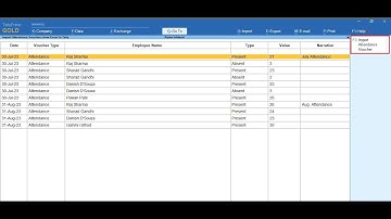 Tally Add On : Import Employee Attendance Voucher from Excel to Tally in TallyPrime software.