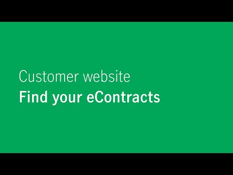 Customer website - Find your eContracts