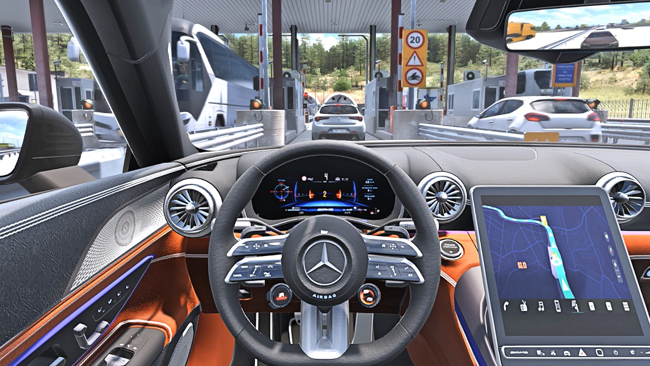 Mercedes AMG GT 63 Coupe 2025 - Euro Truck Simulator 2 [Steering Wheel Game Play]