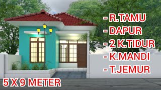 SIMPEL ! RUMAH MINIMALIS SEDERHANA 5X9 METER‼️