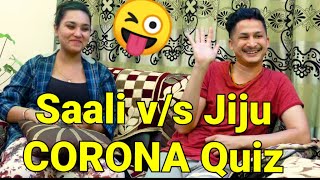 Saali v/s Jiju || #CORONA Quiz || Punishment Quiz || Super fun