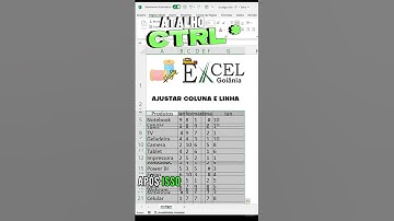 Ajustar Linhas e Colunas no EXCEL